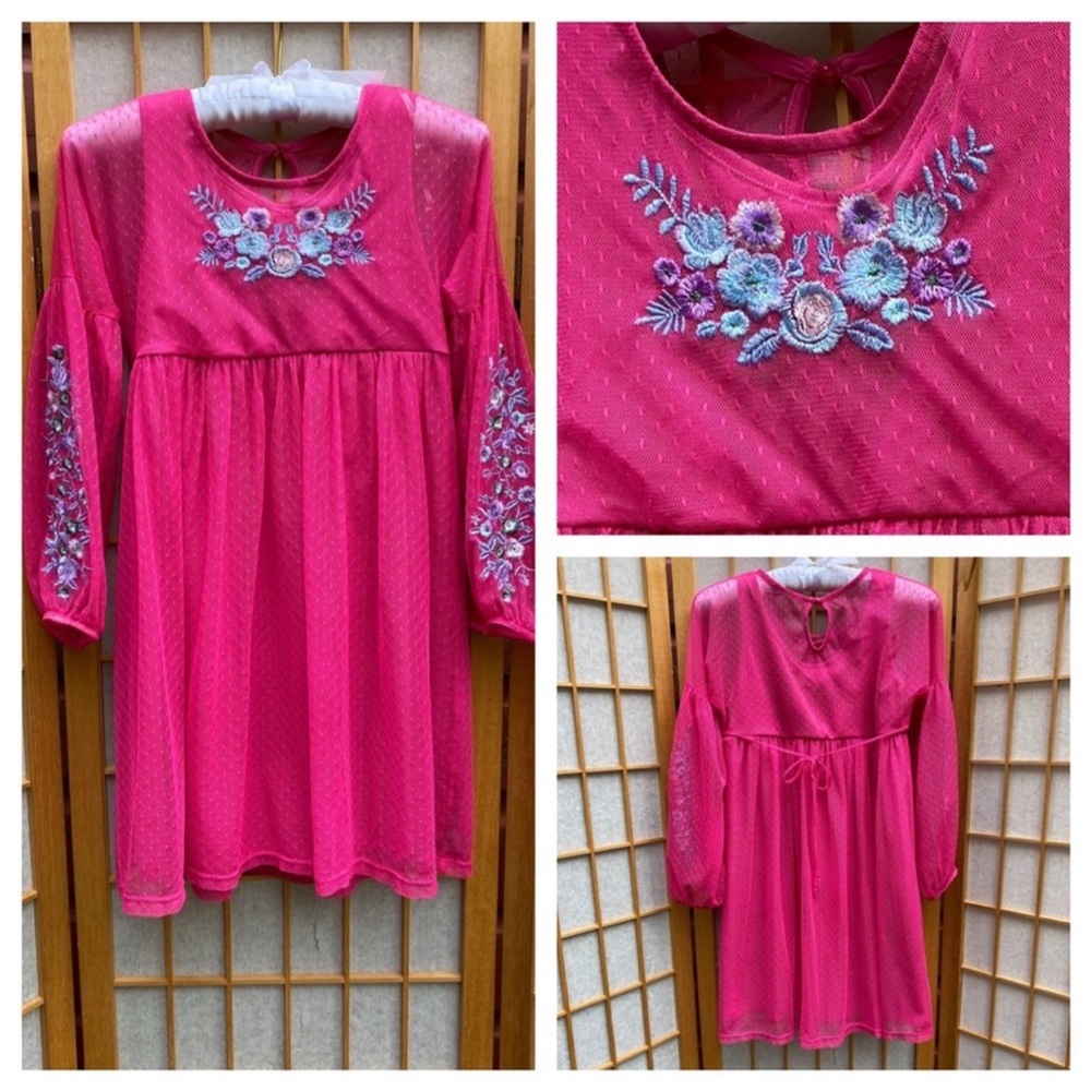 Speechless Babydoll Embroidered Dress SZ 14